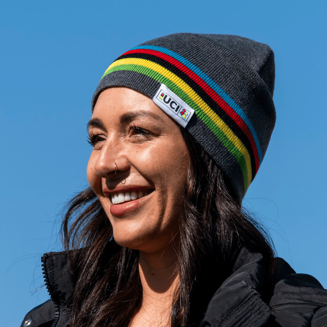 Big Bobble Hats Ltd Hats UCI Grey Rainbow Beanie