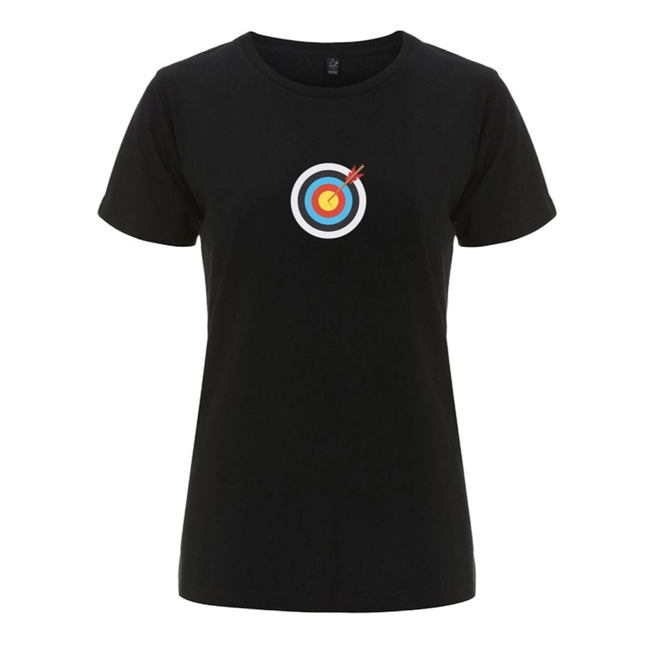 Big Bobble Hats Ltd T-Shirts Extra Small / Black Women's Archery Target T-Shirt