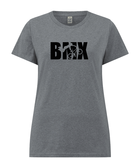 Big Bobble Hats Ltd T-Shirts Small / Light Grey Women's BMX T-Shirt