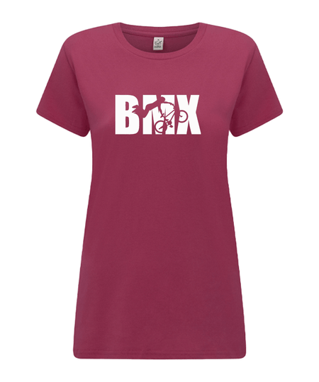 Big Bobble Hats Ltd T-Shirts Small / Pink Women's BMX T-Shirt