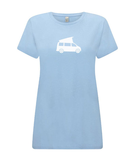 Big Bobble Hats Ltd T-Shirts Extra Small / Light Blue Women's Campervan T-Shirt