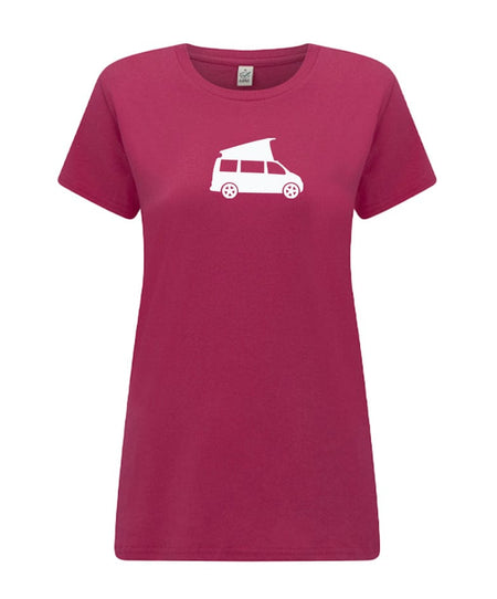 Big Bobble Hats Ltd T-Shirts Extra Small / Pink Women's Campervan T-Shirt