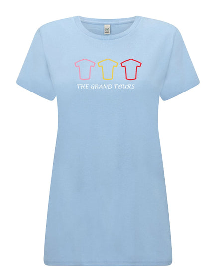 Big Bobble Hats Ltd T-Shirts Extra Small / Light Blue Women's Grand Tour T-Shirt