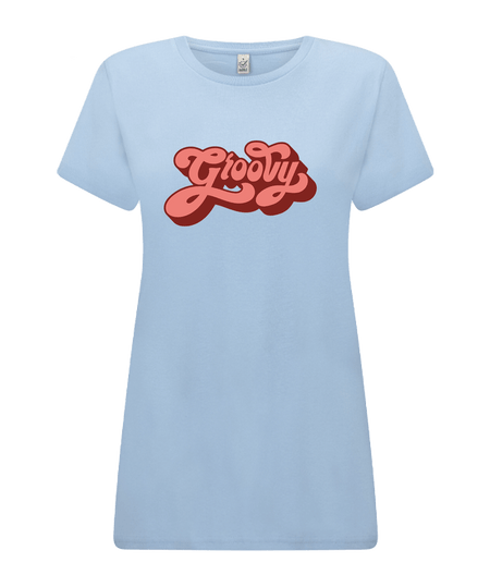 Big Bobble Hats Ltd T-Shirts Extra Small / Light Blue Women's Groovy T-Shirt