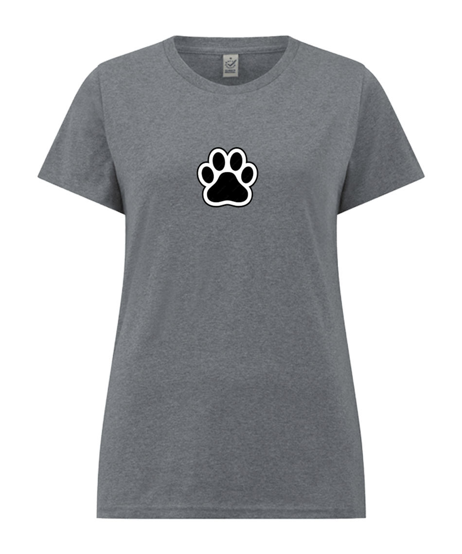 Big Bobble Hats Ltd T-Shirts Extra Small / Light Grey Women's Paw T-Shirt