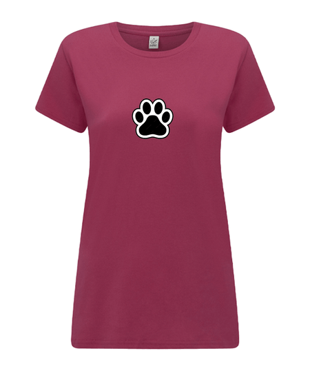 Big Bobble Hats Ltd T-Shirts Extra Small / Pink Women's Paw T-Shirt