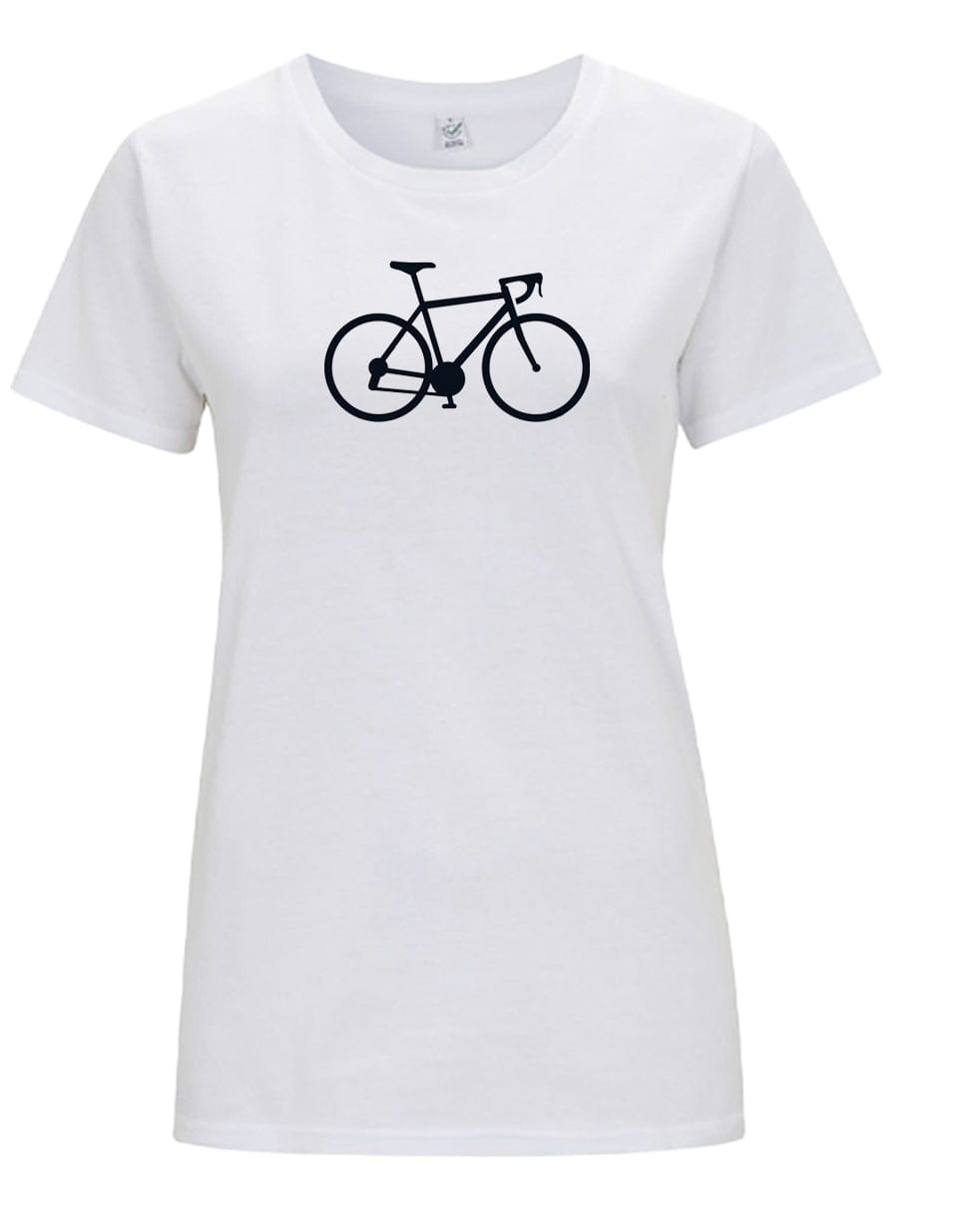 Big Bobble Hats Ltd T-Shirts Extra Small / White Women's Road Bike T-Shirt