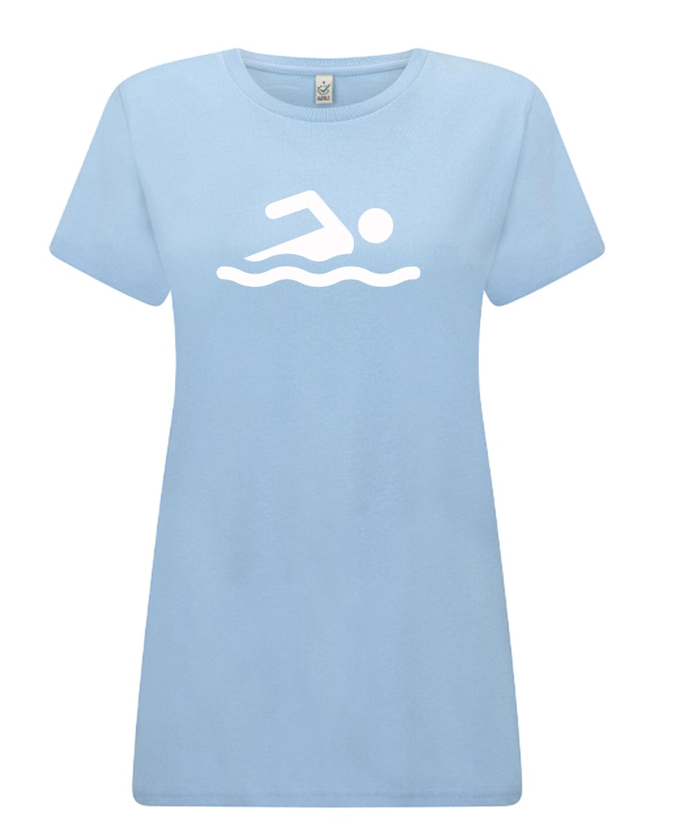 Big Bobble Hats Ltd T-Shirts Extra Small / Light Blue Women's Swimmer T-Shirt