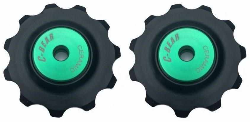 C-Bear Jockey Wheels C-Bear Delrin Thermoplastic Ceramic Jockey wheel Campag/Shimano/Sram 10-11 spd