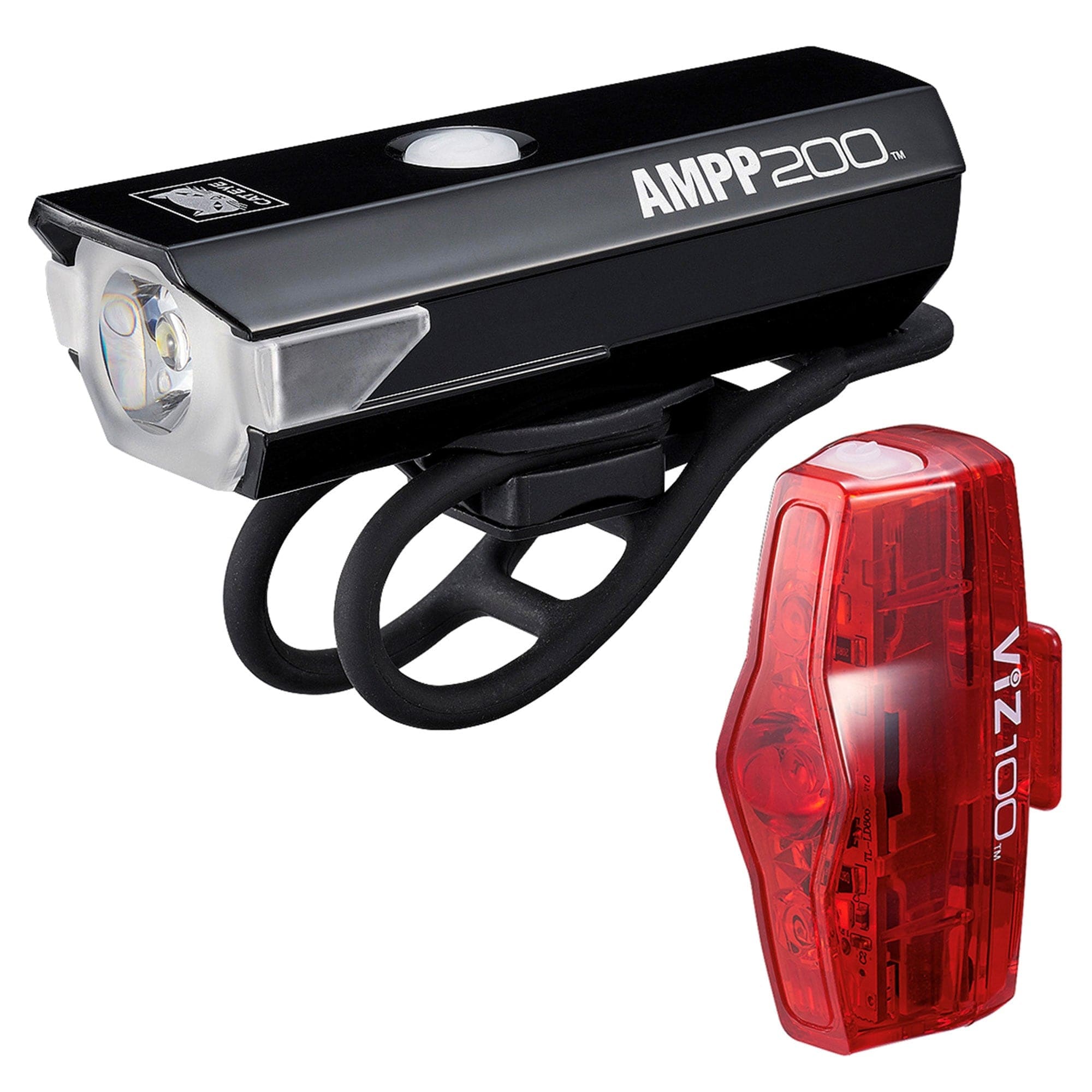 Cateye Lights CATEYE AMPP 200 / VIZ 100 BIKE LIGHT SET