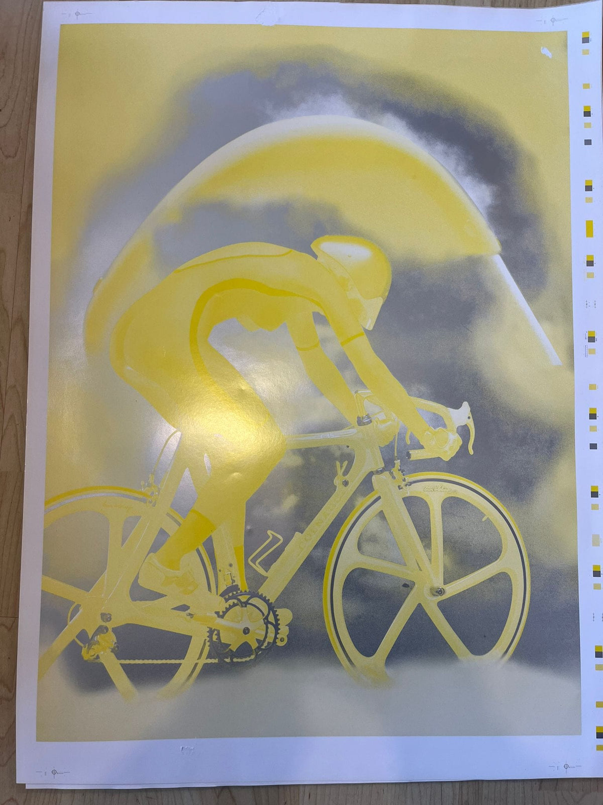 Colnago Art Work Colnago Print Yellow - Limited Edition (very rare)