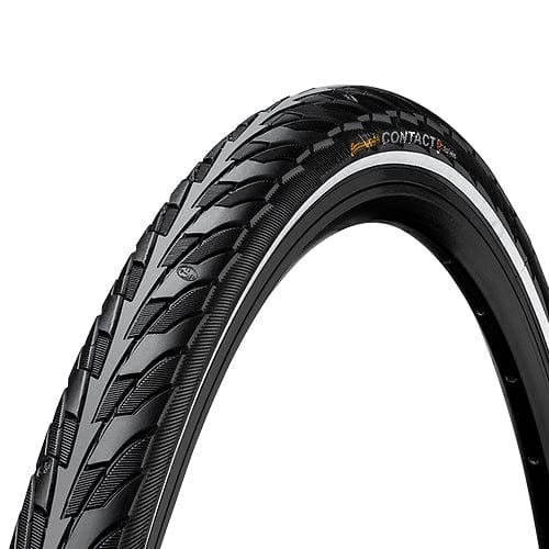 Continental Tyres Black/Black Reflective / 700x28 Continental Contact II Reflex Rigid