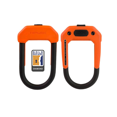 Hiplok Bike Lock Orange HIPLOK DX D LOCK 14MM X 15 X 8.5CM HARDENED STEEL