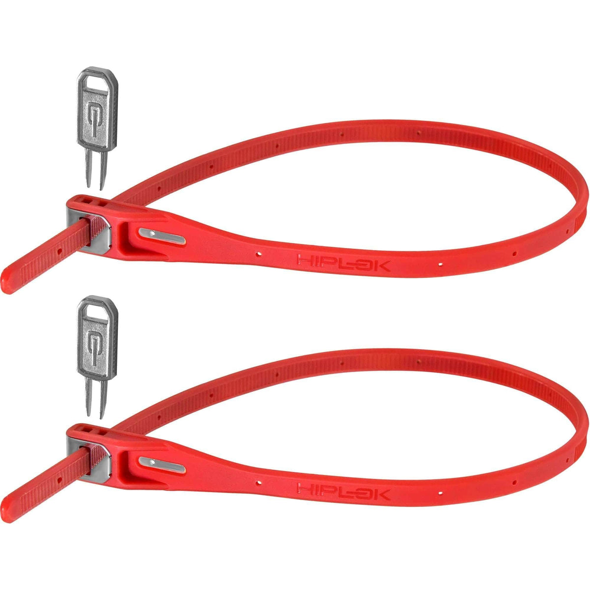 Hiplok Bike Lock RED HIPLOK Z-LOK ARMOURED REUSEABLE TIE (TWIN PACK)