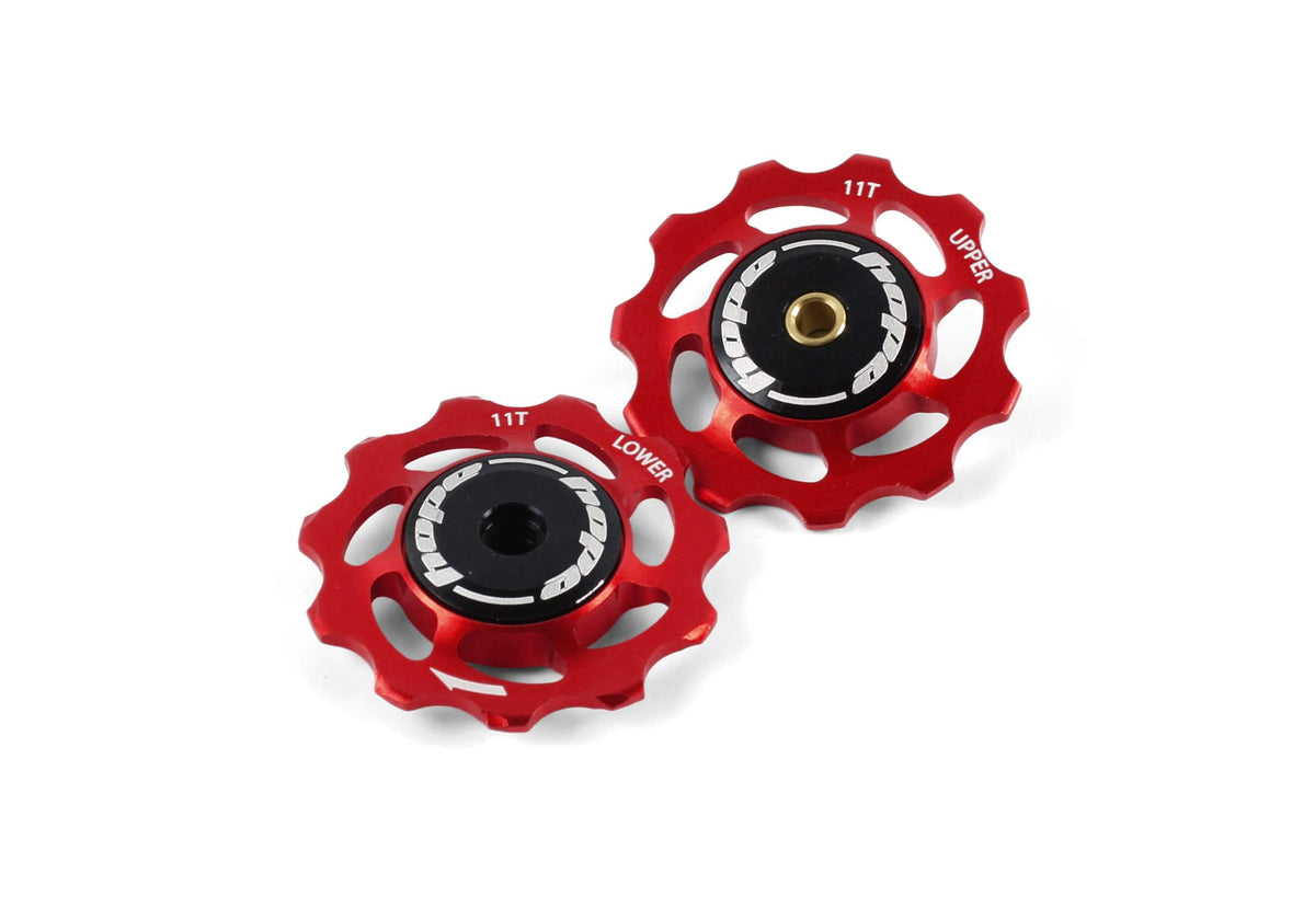 Hope Jockey Wheels Red / Pair 11 Tooth Jockey Wheels - Pair Black