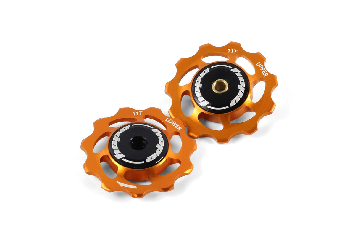 Hope Jockey Wheels Orange / Pair 11 Tooth Jockey Wheels - Pair Black