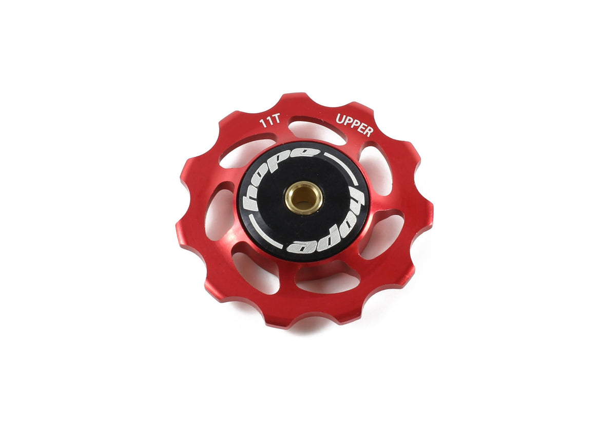 Hope Jockey Wheels Red / Upper 11T Jockey Wheels - Black