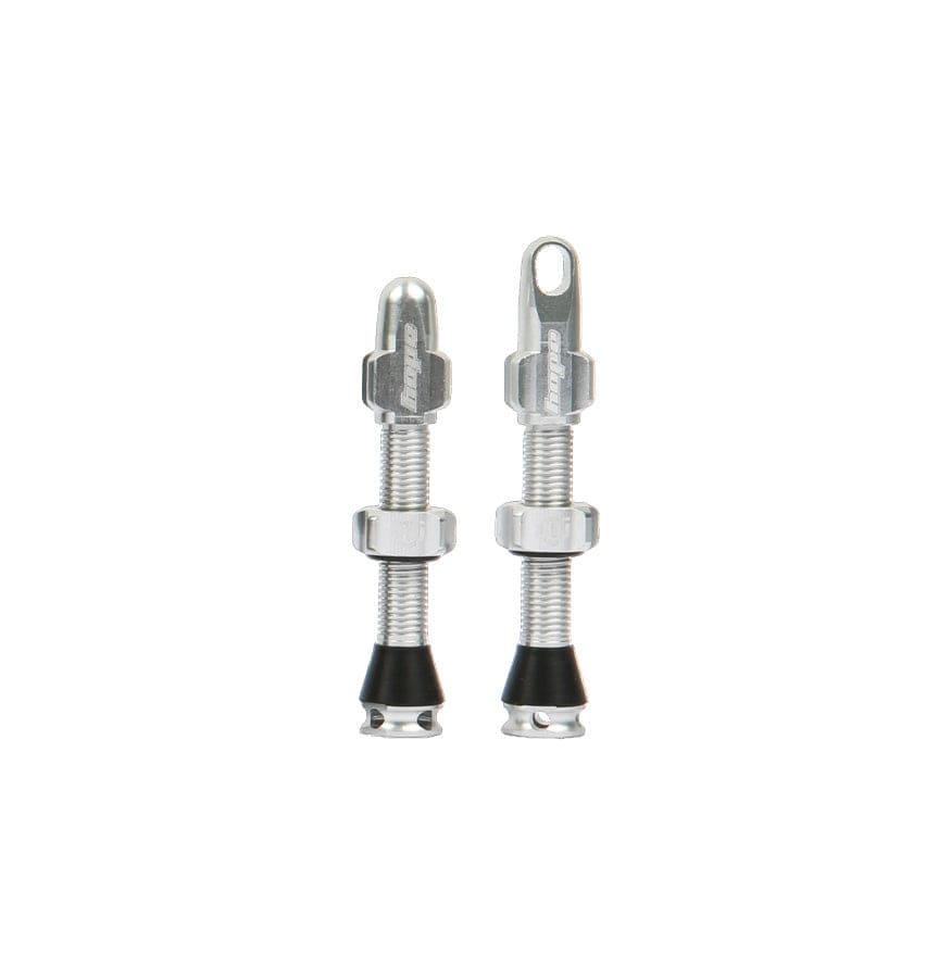 Hope Valves Silver Tubeless Valve Pair - 40mm - Black