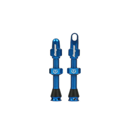 Hope Valves Blue Tubeless Valve Pair - 40mm - Black