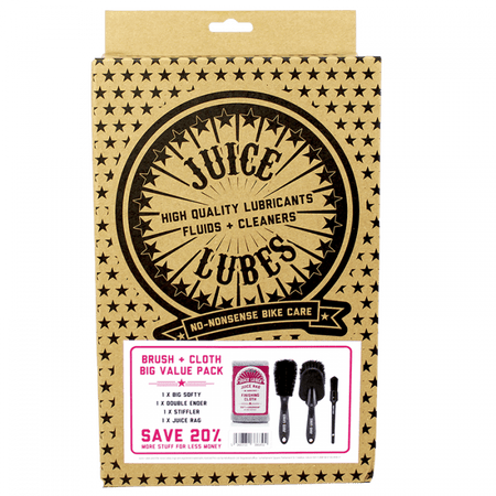 Juice Lubes Cloth 3 x Brush & Cloth Pack