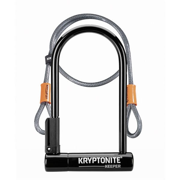 Kryptonite Bike Lock Keeper 12 Standard U-Lock with 4 foot Kryptoflex cable