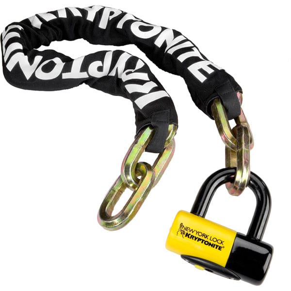 Kryptonite Bike Lock New York Fahgettaboudit Chain 14mmX100cm And NY Disc Lock