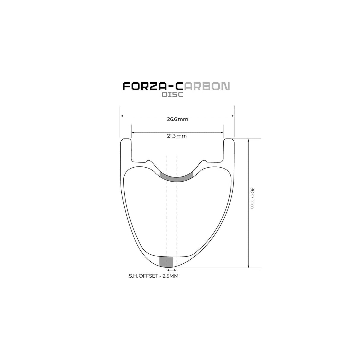 Pacenti Wheelset Forza-Carbon 30mm Disc Wheelset 700C