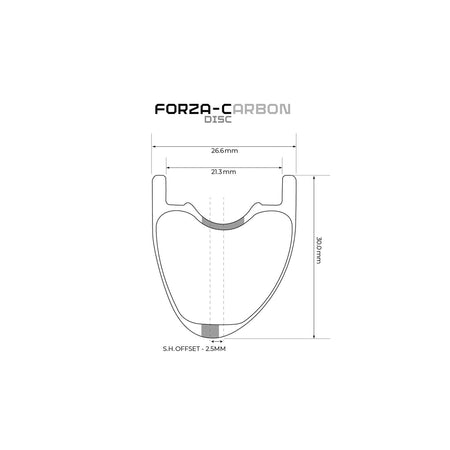 Pacenti Wheelset Forza-Carbon 30mm Disc Wheelset 700C