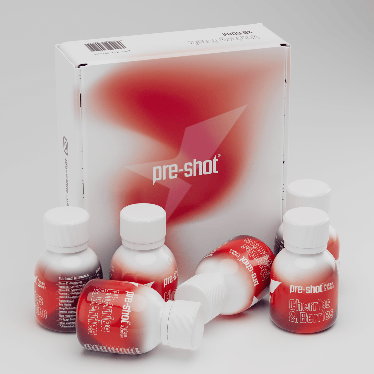 Pre-shot Pre workout 6 x 60ml Pre-Workout Shot - Cherries & Berries (6 x 60ml)