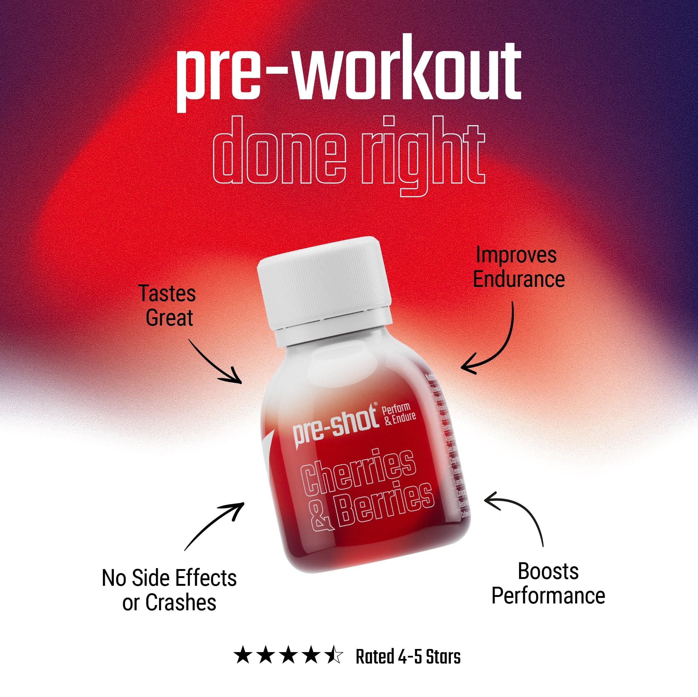 Pre-shot Pre workout 6 x 60ml Pre-Workout Shot - Cherries & Berries (6 x 60ml)