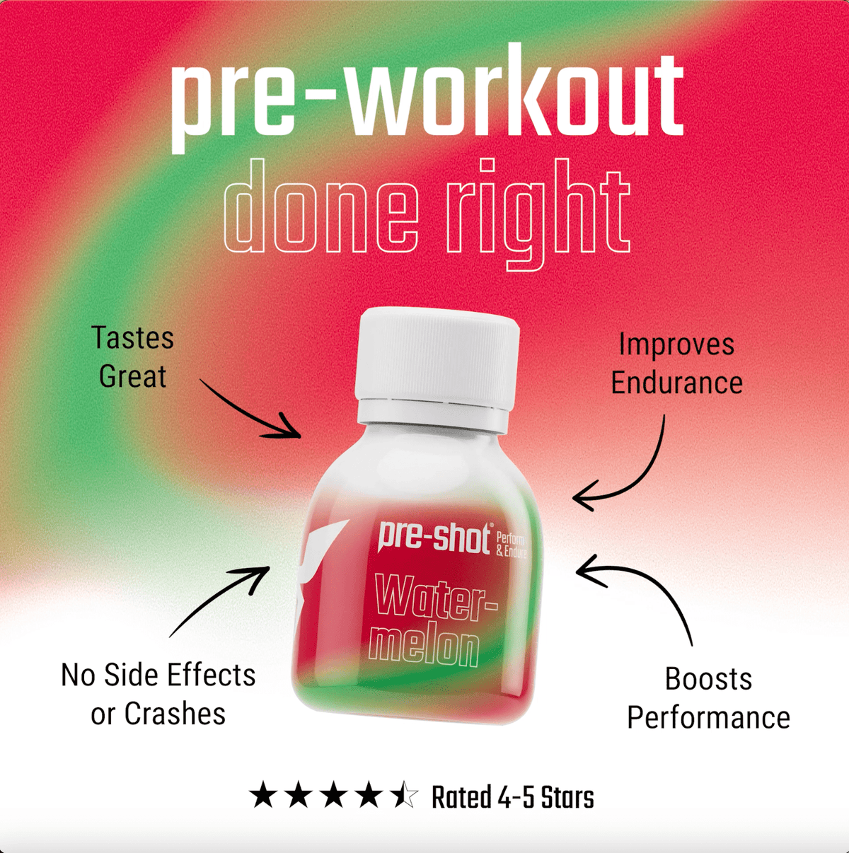 Pre-shot Pre workout 6 x 60ml Pre-Workout Shot - Watermelon (6 x 60ml)