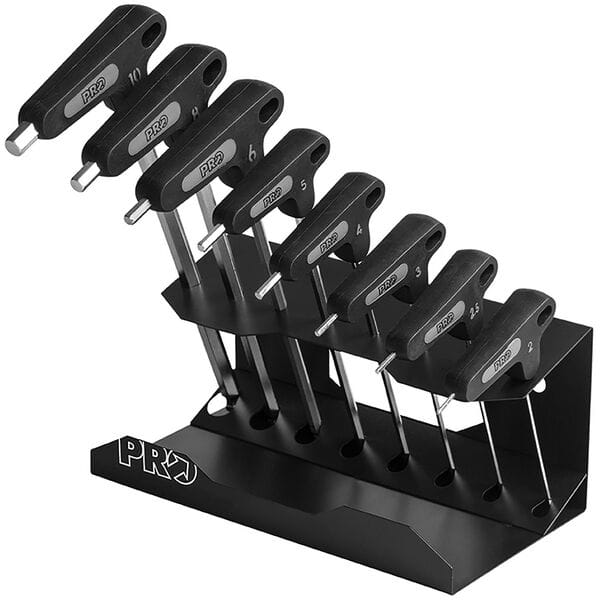 Pro Tools Pro T-Handle Allen Key Set, 2/2.5/3/4/5/6/8/10 mm