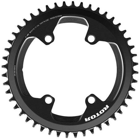 Rotor Chainrings ROUND RING 1X BCD110X4 UNIVERSAL TOOTH BLACK