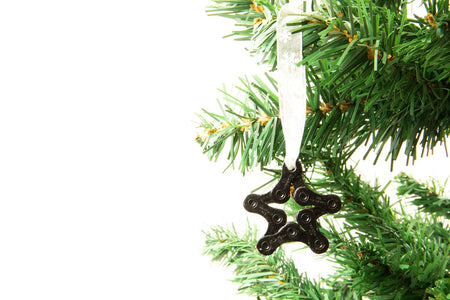 Saint Piran Christmas Star Bike Chain Decoration