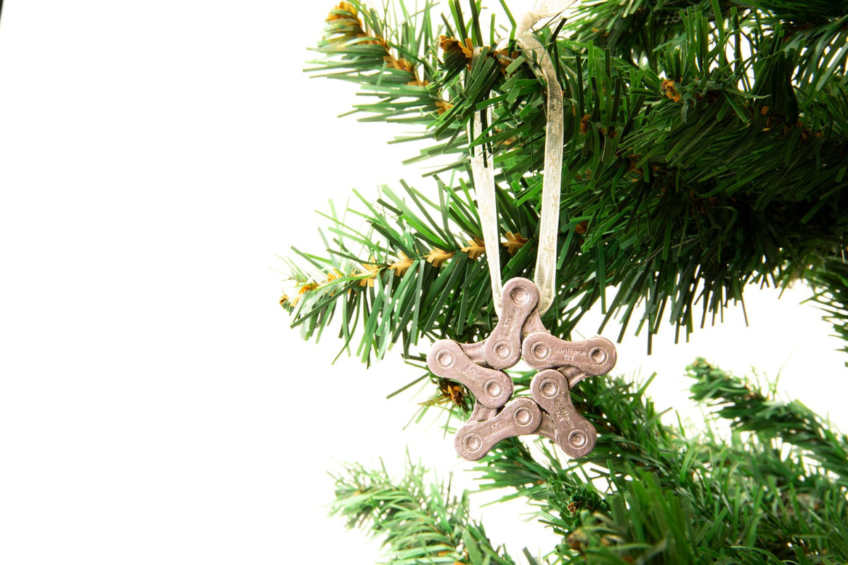 Saint Piran Christmas Star Bike Chain Decoration