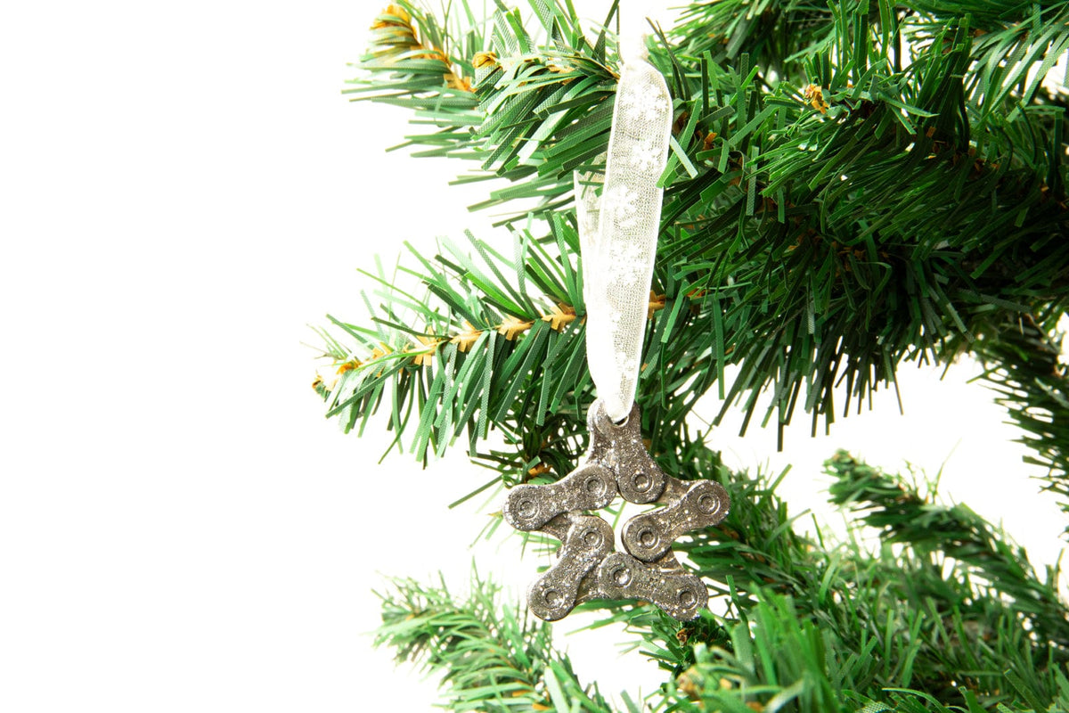 Saint Piran Christmas Star Bike Chain Decoration