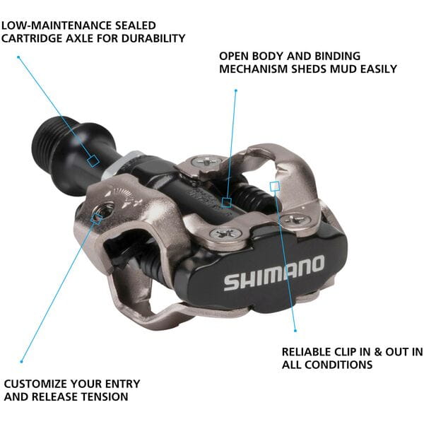 Shimano MTB Pedals PD-M540 MTB SPD pedals - two sided mechanism, black