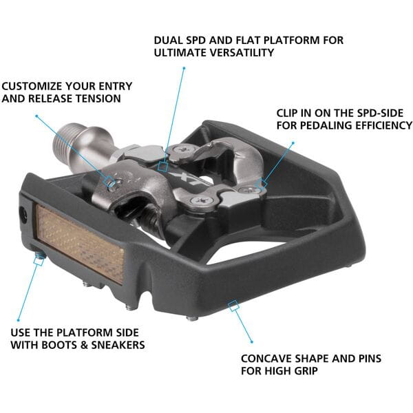 Shimano MTB Pedals PD-T8000 XT MTB SPD Trekking pedals, single-sided mechanism