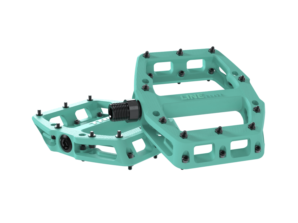 Trek Flat Pedals Miami Green Trek Line Elite Flat Pedal Set