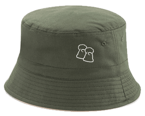 Big Bobble Hats Ltd Bucket Hat Adult Olive Green/Stone Reversible Bucket Hat