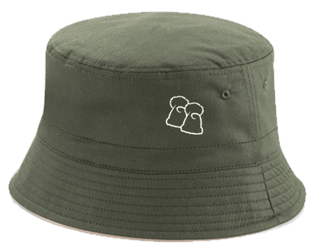 Big Bobble Hats Ltd Bucket Hat Adult Olive Green/Stone Reversible Bucket Hat