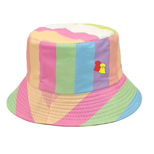 Big Bobble Hats Ltd Bucket Hat Adult Pastel Stripey Bucket Hat