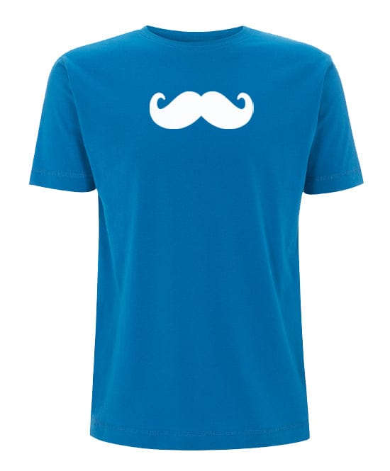 Big Bobble Hats Ltd T-Shirts Small / Blue Moustache T-Shirt