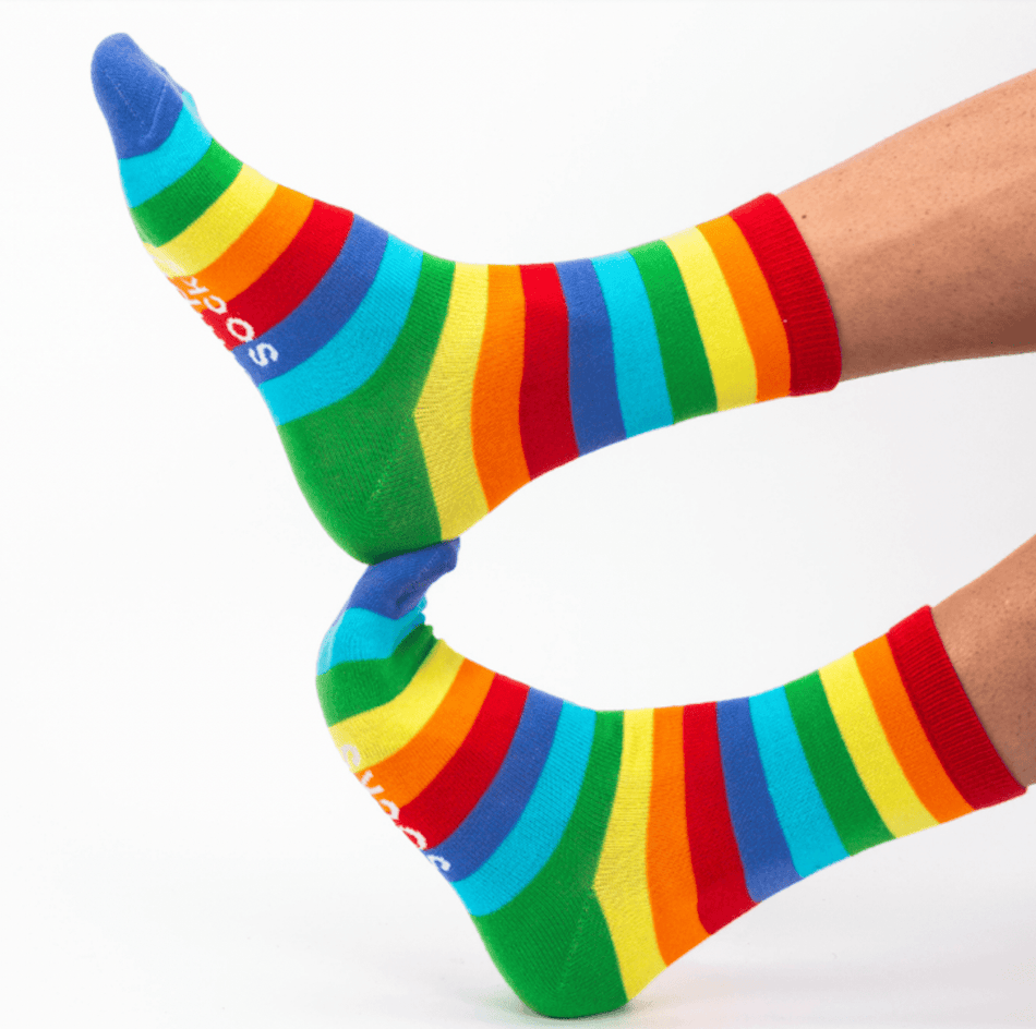 Big Bobble Hats Ltd Socks S/M Rainbow Tastic!