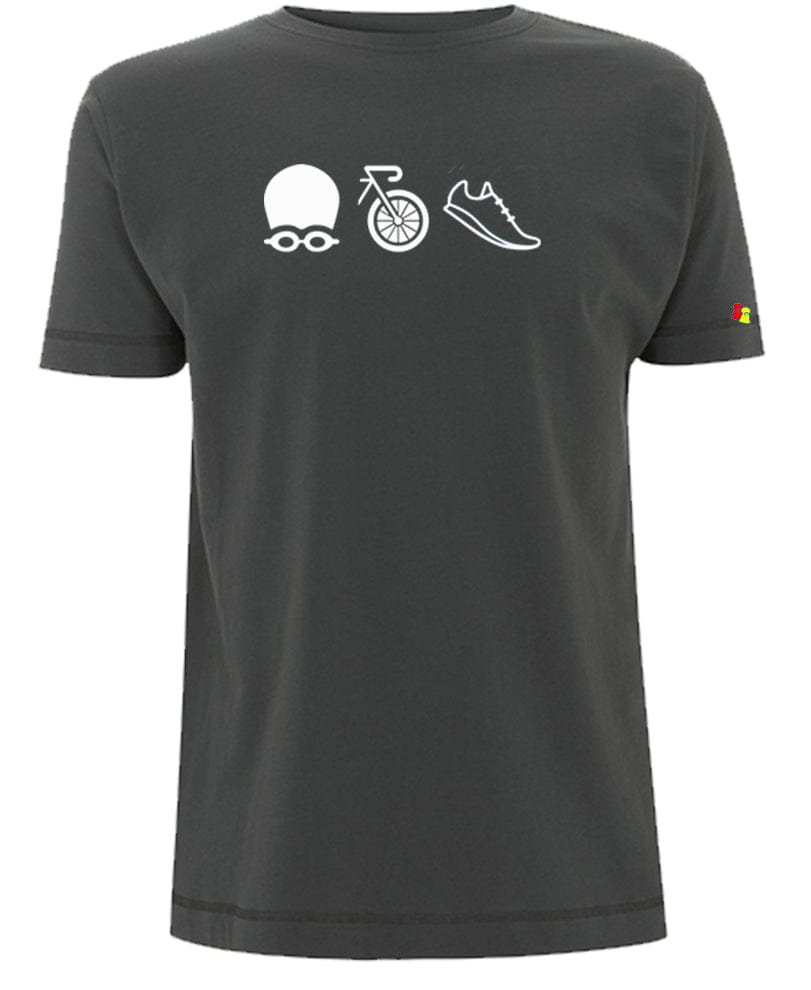 Big Bobble Hats Ltd T-Shirts Small / Charcoal Grey Triathlon T-Shirt