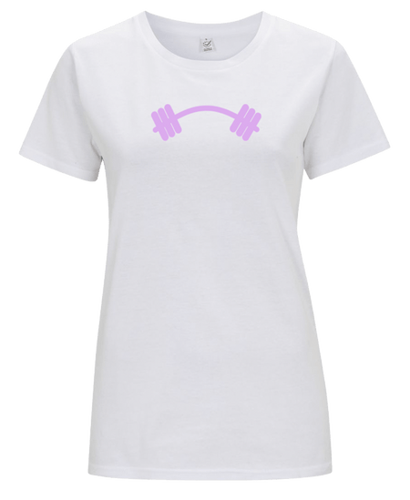 Big Bobble Hats Ltd T-Shirts Extra Small / White Women's Barbell T-Shirt