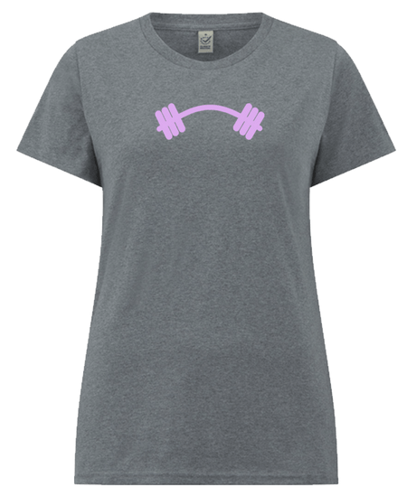 Big Bobble Hats Ltd T-Shirts Extra Small / Light Grey Women's Barbell T-Shirt