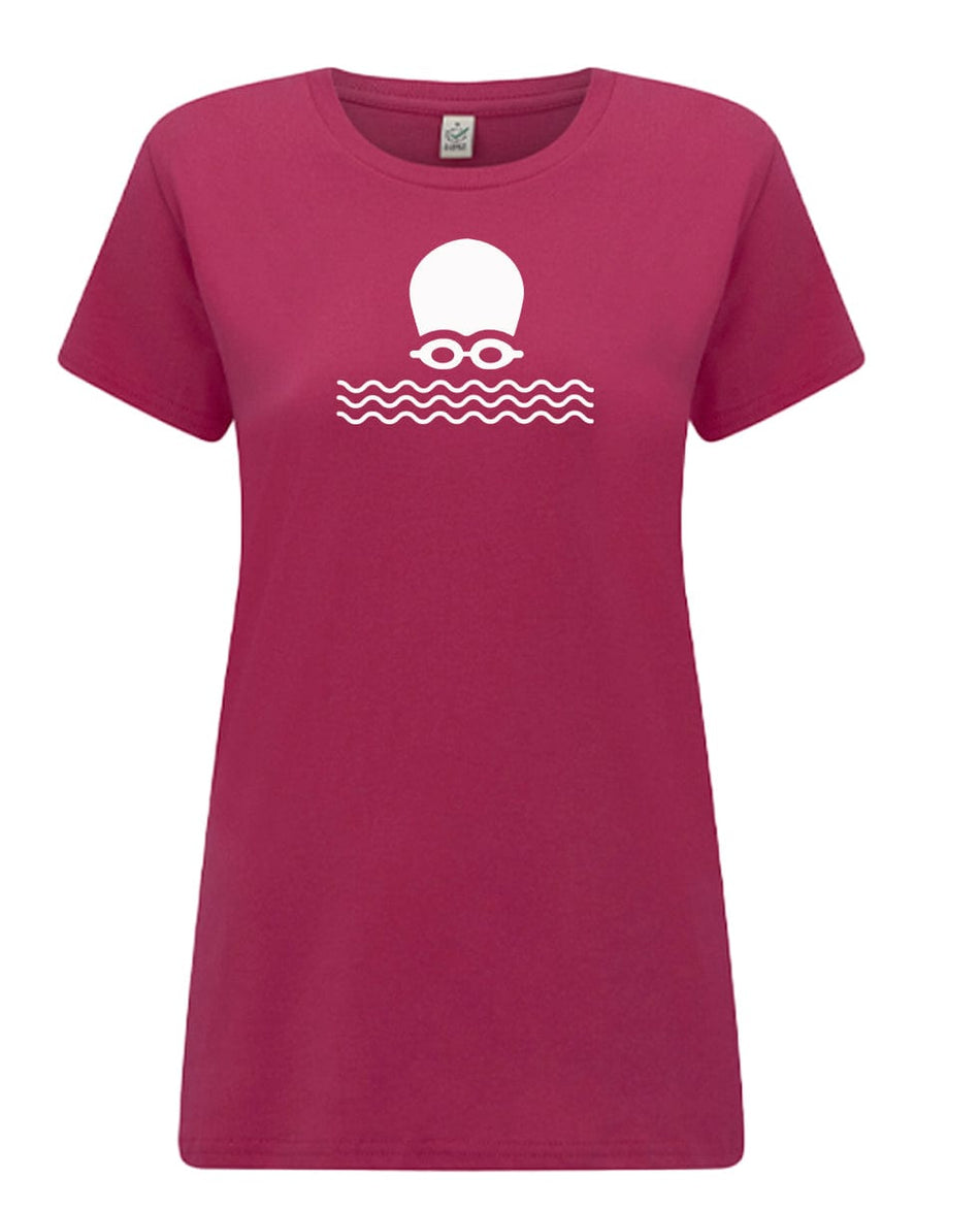 Big Bobble Hats Ltd T-Shirts Extra Small / Pink Women's Open Water Swimming T-Shirt