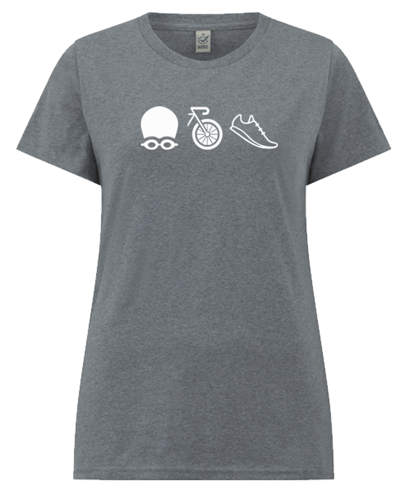 Big Bobble Hats Ltd T-Shirts Extra Small / Light Grey Women's Triathlon T-Shirt