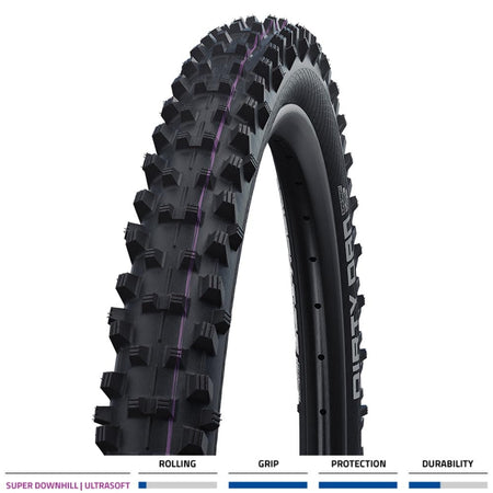 Schwalbe MTB Tyres 29x2.35 Fold / Black Schwalbe Dirty Dan Super Downhill